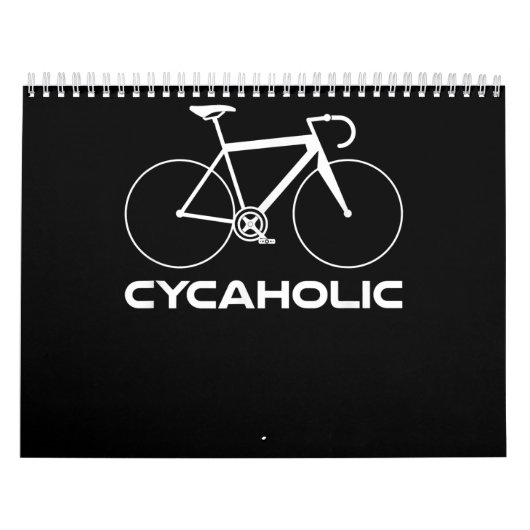 Cycaholic bike Addict Funny Cyclist Cycling Logo Kalender (Hoes)