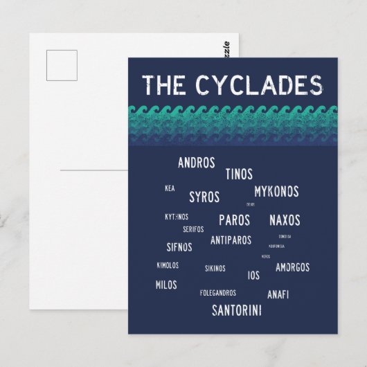 Cycladen, Griekenland Briefkaart (Voorkant / Achterkant)