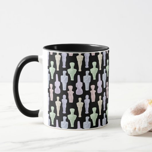 Cycladische Figuurtjes Mok (Met donut)
