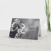 Cyclamen bloemen en kaars illustratie sympathie kaart (Voorkant)