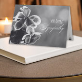 Cyclamen bloemen en kaars illustratie sympathie kaart