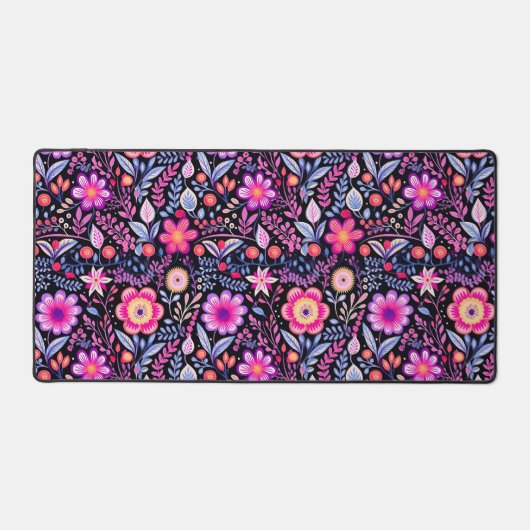 Cyclamen bloemenpatroon bureaumat (Voorkant)