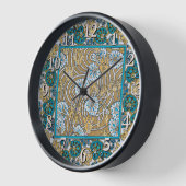 cyclamen blue art nouveau bloem behang (Hoek)