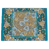 cyclamen blue art nouveau bloem behang groot cadeauzakje (Voorkant)