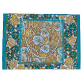 cyclamen blue art nouveau bloem behang groot cadeauzakje (Achterkant)