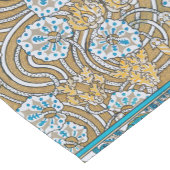 cyclamen blue art nouveau bloem behang korte tafelloper (Hoek)