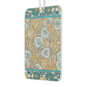 cyclamen blue art nouveau bloem behang luchtverfrisser (Links)