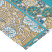 cyclamen blue art nouveau bloem behang tafelkleed (Gekanteld)