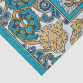 cyclamen blue art nouveau bloem behang tissuepapier (Detail)