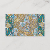 cyclamen blue art nouveau bloem behang visitekaartje (Achterkant)