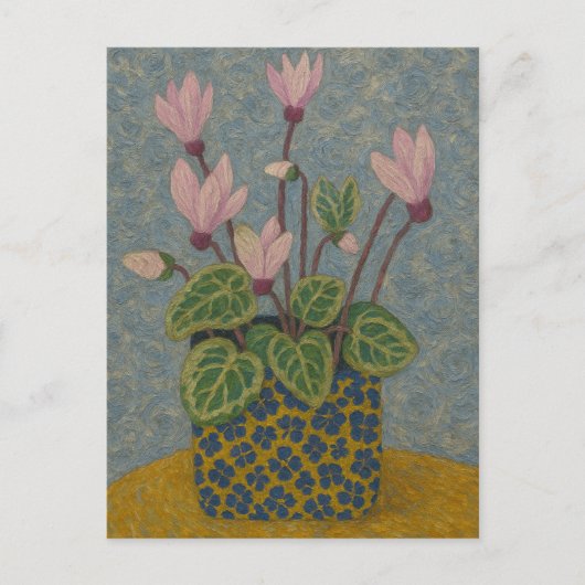 Cyclamen Briefkaart (Voorkant)