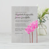  cyclamen bruiloft kaart (Staand voorkant)