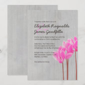  cyclamen bruiloft kaart (Voorkant / Achterkant)