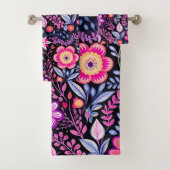 Cyclamen lente bloemen patroon bad handdoek (Insitu)