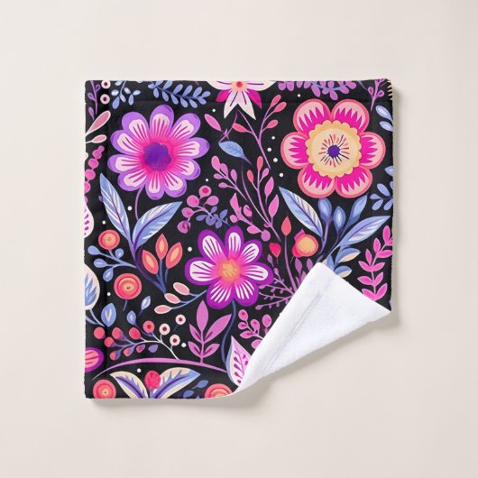 Cyclamen lente bloemen patroon bad handdoek (Wasdoekje)