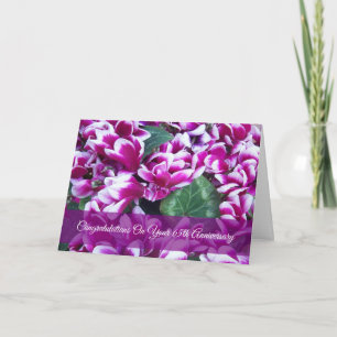 Cyclamen Persoonlijk 65th Wedding Jubileum Kaart
