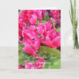 Cyclamen Persoonlijk 70e Jubileum voor bruiloft Kaart
