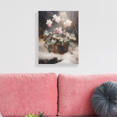 Cyclamen Stretched Canvas Muurkunst (Insitu (Woonkamer))