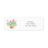 Cyclamen van Waterverf Etiket (Voorkant)