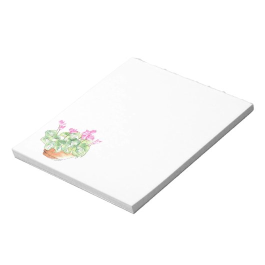 Cyclamen van Waterverf Notitieblok (Linkerzijde)