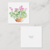 Cyclamen van Waterverf Notitiekaartje (Voorkant / Achterkant)
