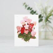 Cyclamens Briefkaart (Staand voorkant)