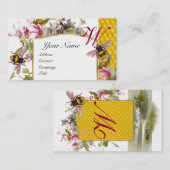 Cyclamens, honingbijen, bijentelers, bijenteeltmon visitekaartje (Voorkant / Achterkant)