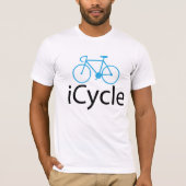 Cycle blauwe fiets t-shirt (Voorkant)