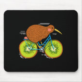 Cycle New Zealand Funny Kiwi On A Bicycle Design I Muismat (Voorkant)