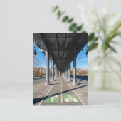 Cycle Path on the pont Bir-Hakeim - Parijs, Frankr Briefkaart (Staand voorkant)