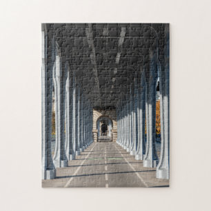 Cycle Path on the pont Bir-Hakeim - Parijs, Frankr Legpuzzel