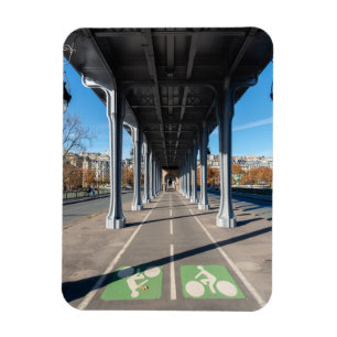 Cycle Path on the pont Bir-Hakeim - Parijs, Frankr Magneet