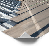 Cycle Path on the pont Bir-Hakeim - Parijs, Frankr Poster (Hoek)