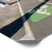 Cycle Path on the pont Bir-Hakeim - Parijs, Frankr Poster (Hoek)