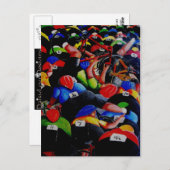 Cycle Race Crash briefkaart door Lyn Hurring (Voorkant / Achterkant)