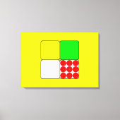 Cycle Race Jerseys 3 Yellow Canvas Afdruk (Voorkant)