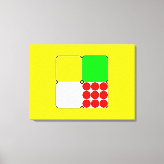 Cycle Race Jerseys 3 Yellow Canvas Afdruk (Voorkant)