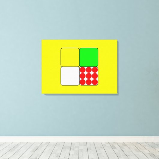 Cycle Race Jerseys 3 Yellow Canvas Afdruk (Insitu (Houten vloer))