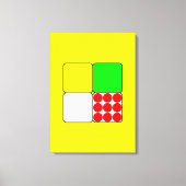 Cycle Race Jerseys 3 Yellow Canvas Afdruk (Voorkant)