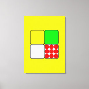 Cycle Race Jerseys 3 Yellow Canvas Afdruk