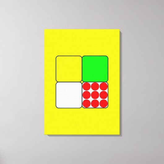 Cycle Race Jerseys 3 Yellow Canvas Afdruk (Voorkant)