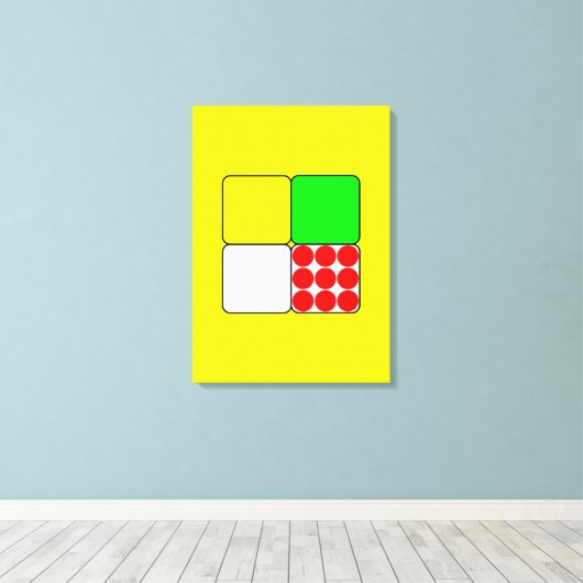 Cycle Race Jerseys 3 Yellow Canvas Afdruk (Insitu (Houten vloer))