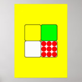 Cycle Race Jerseys 3 Yellow Poster (Voorkant)