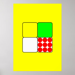 Cycle Race Jerseys 3 Yellow Poster