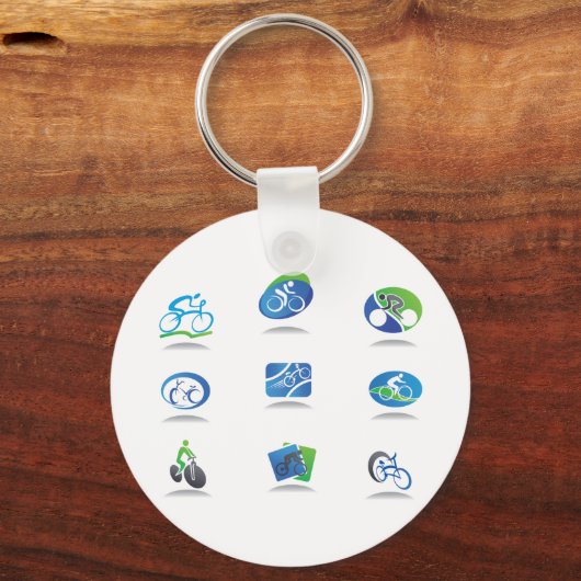 Cycle Racing-pictogrammen Sleutelhanger (Voorkant)