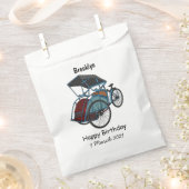 Cycle rickshaw cartoon illustratie bedankzakje (Geknipt)