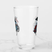 Cycle rickshaw cartoon illustratie glas (Links)