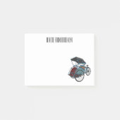 Cycle rickshaw cartoon illustratie post-it® notes (Voorkant)