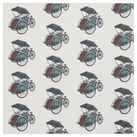 Cycle rickshaw cartoon illustratie stof (Swatch)
