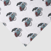 Cycle rickshaw cartoon illustratie tissuepapier (Detail)